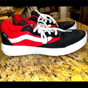 Vans mens Ultrarange Exo. Red black and white. Size 8. Never worn